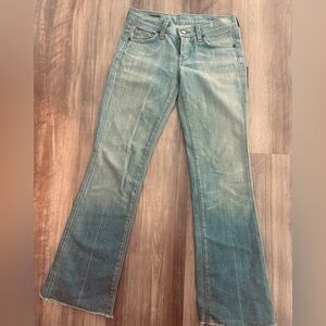 Vintage Citizens of Humanity Y2K Blue Washed Low Rise Flare Jeans - 25